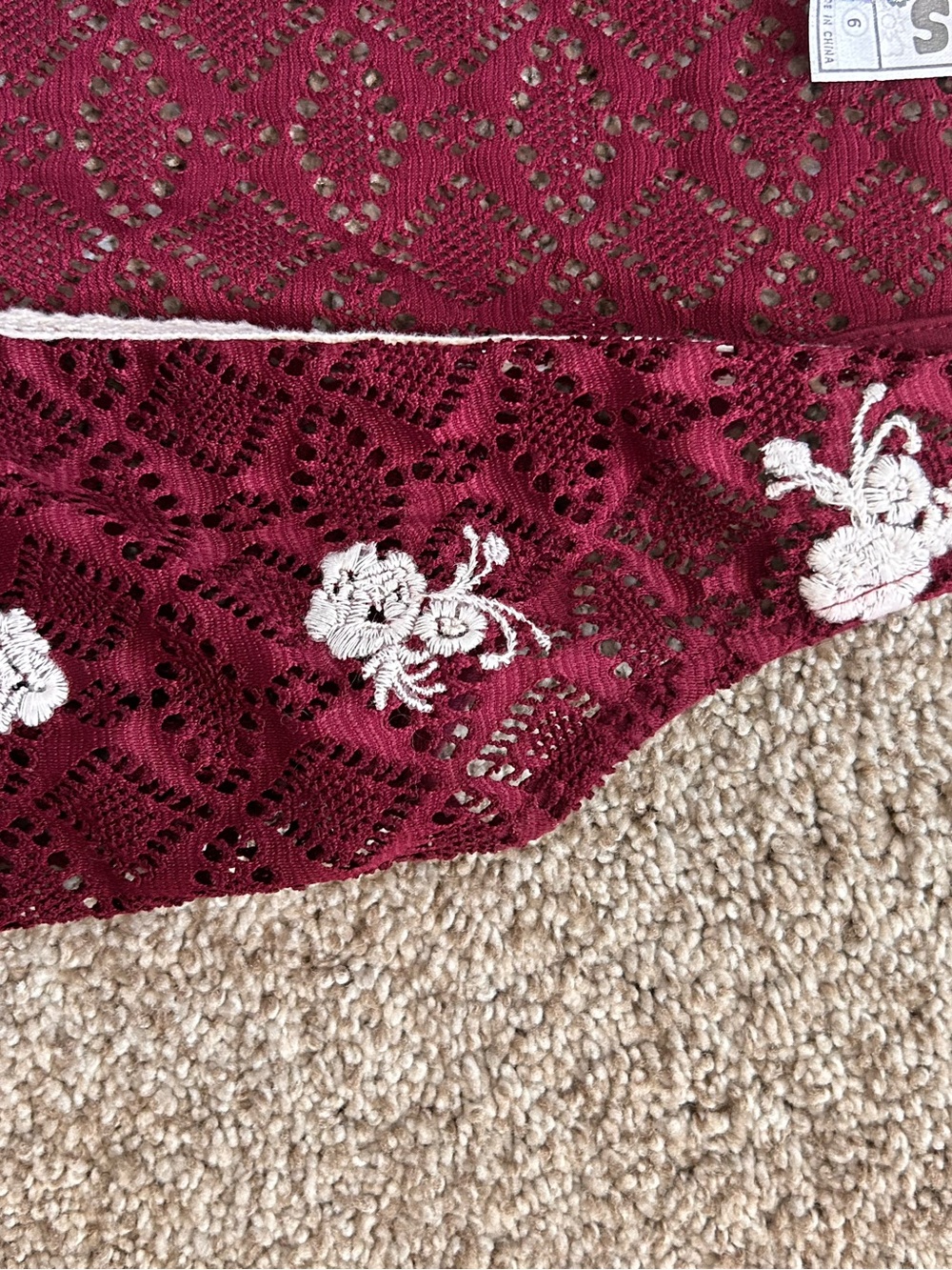 Beautees Crocheted Embroidered Vest. Racerback. Festival. Western. Dark romantic - Picture 8 of 8